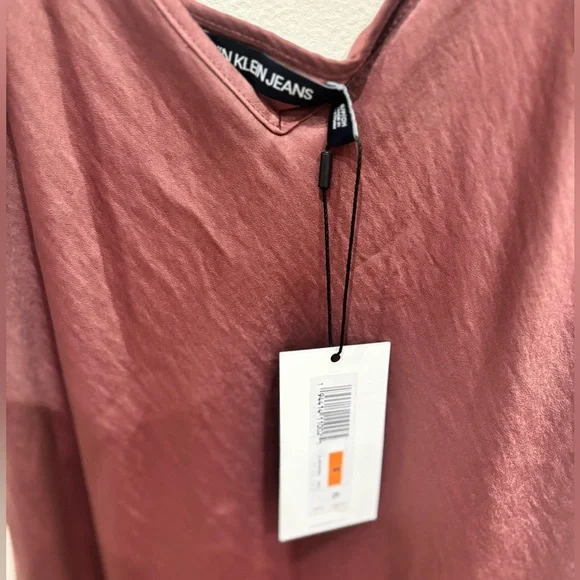 NWT Calvin Klein Slip Midi Dress with Spaghetti Straps - Picture 2 of 4